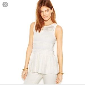 Free People Pucker Lace Preplum Top